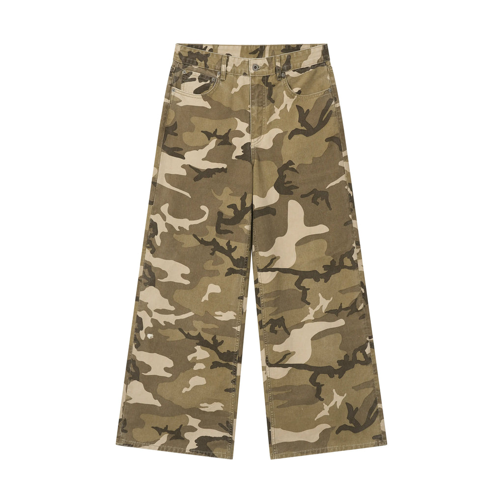VLABMADE Camo Wide-Leg Cargo Pants