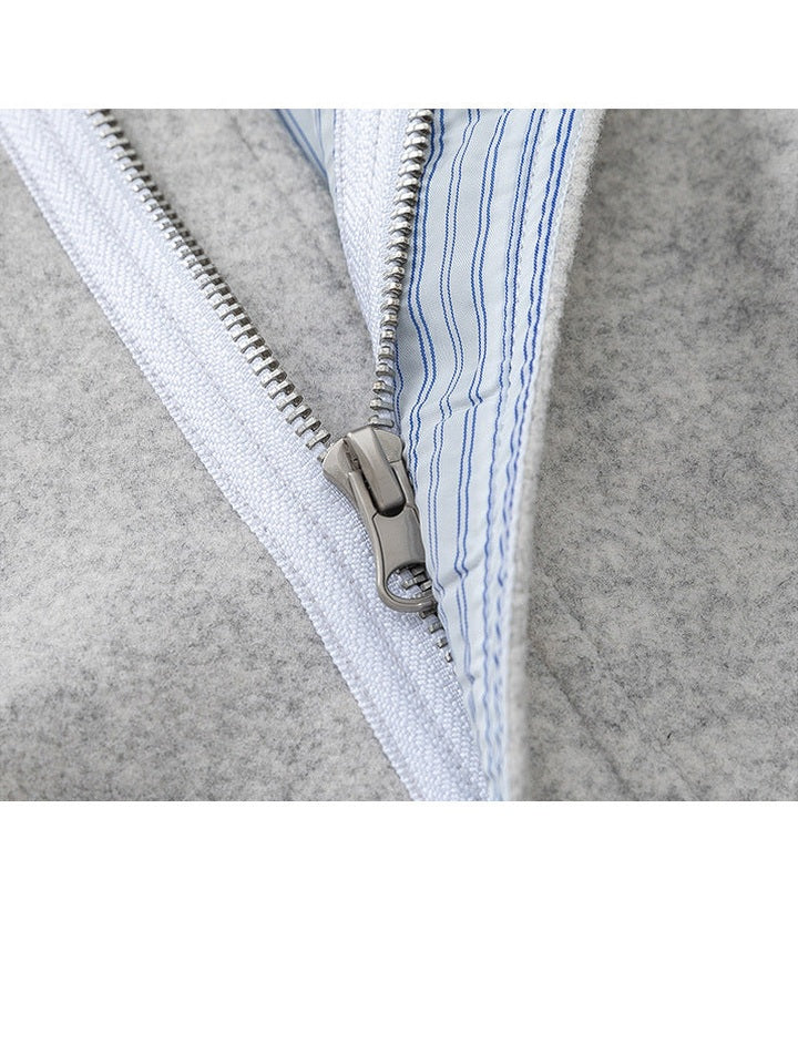 UNF Casual Striped Stand-Up Jacket