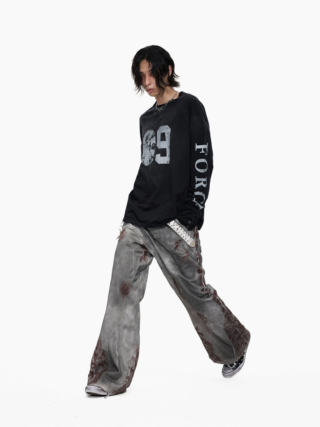Chanyoou Breasted Crew Neck Sweater
