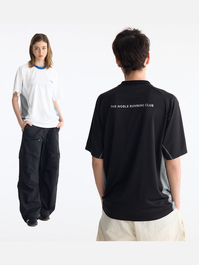 UNF Reflective Printing Splicing Contrasting Tee