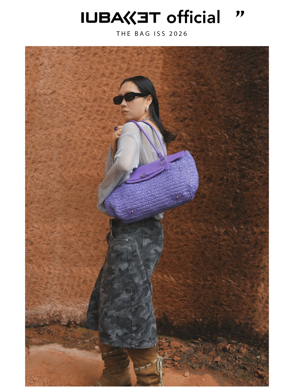 IUBALLET Holiday Wind Woven Large Capacity Tote Bag
