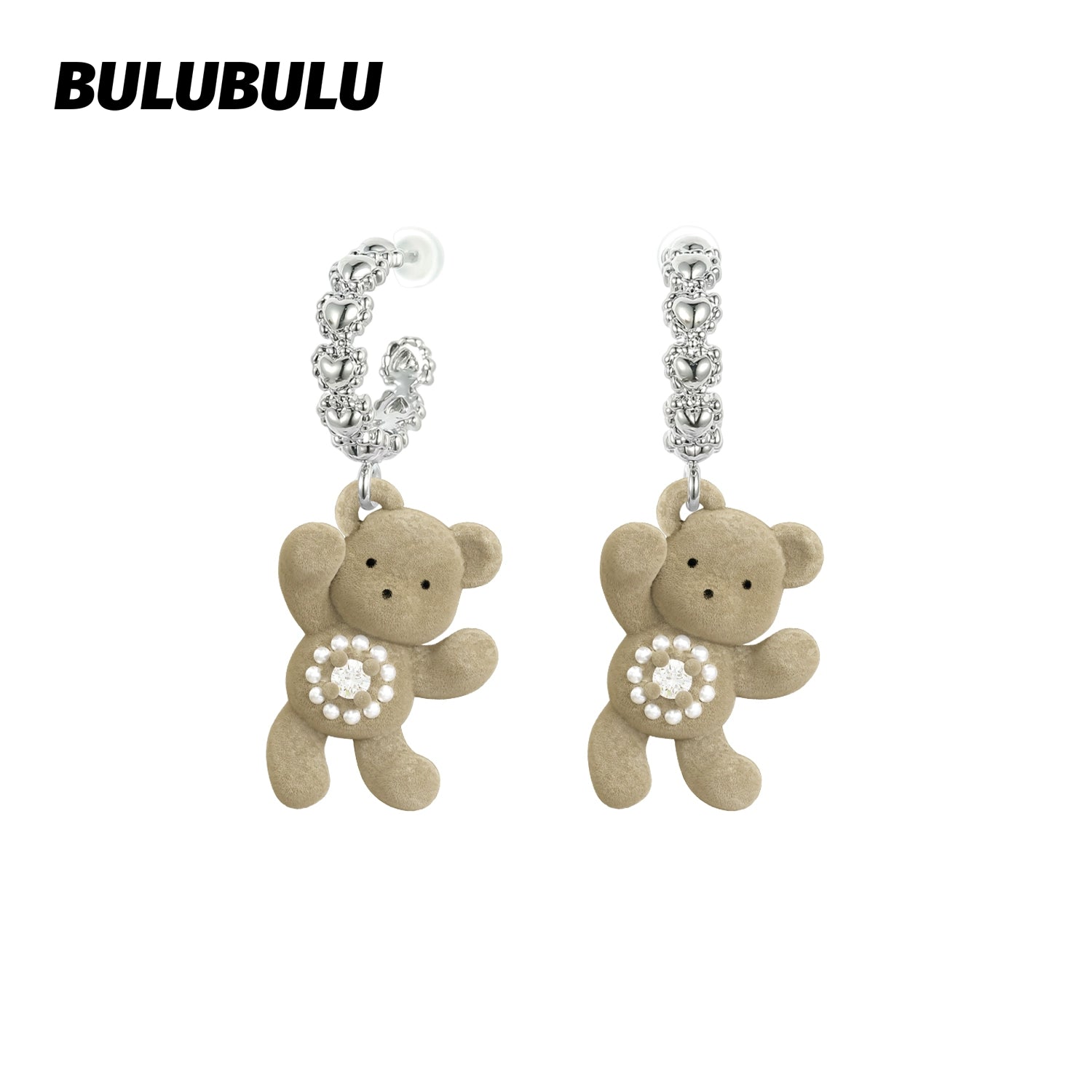 BULUBULU Flocked Bear Necklace