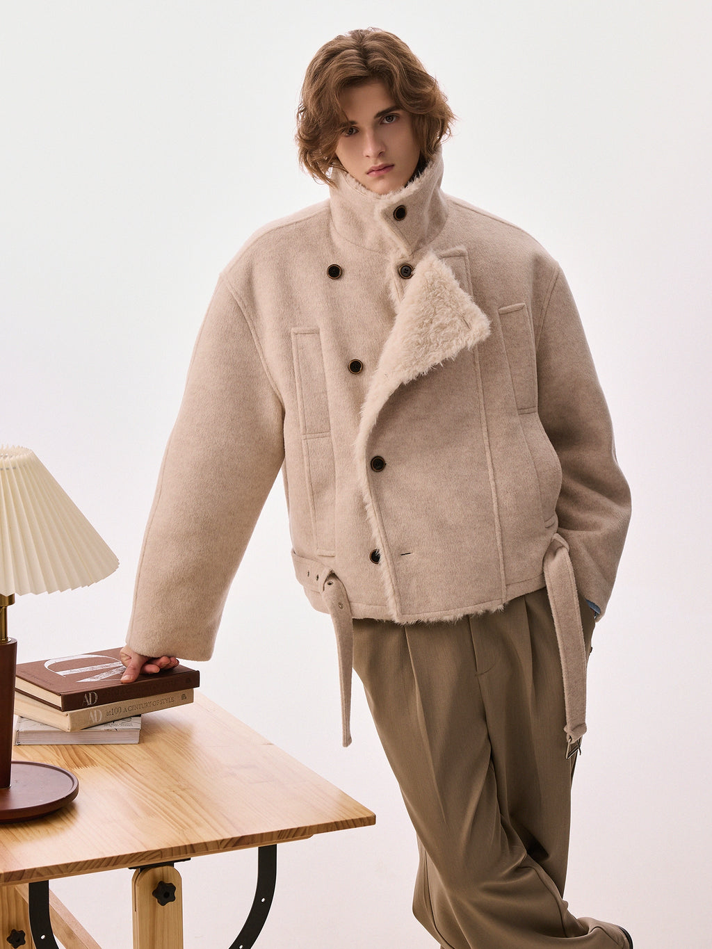 CHOR Double-breasted Thickened Tweed Jacket