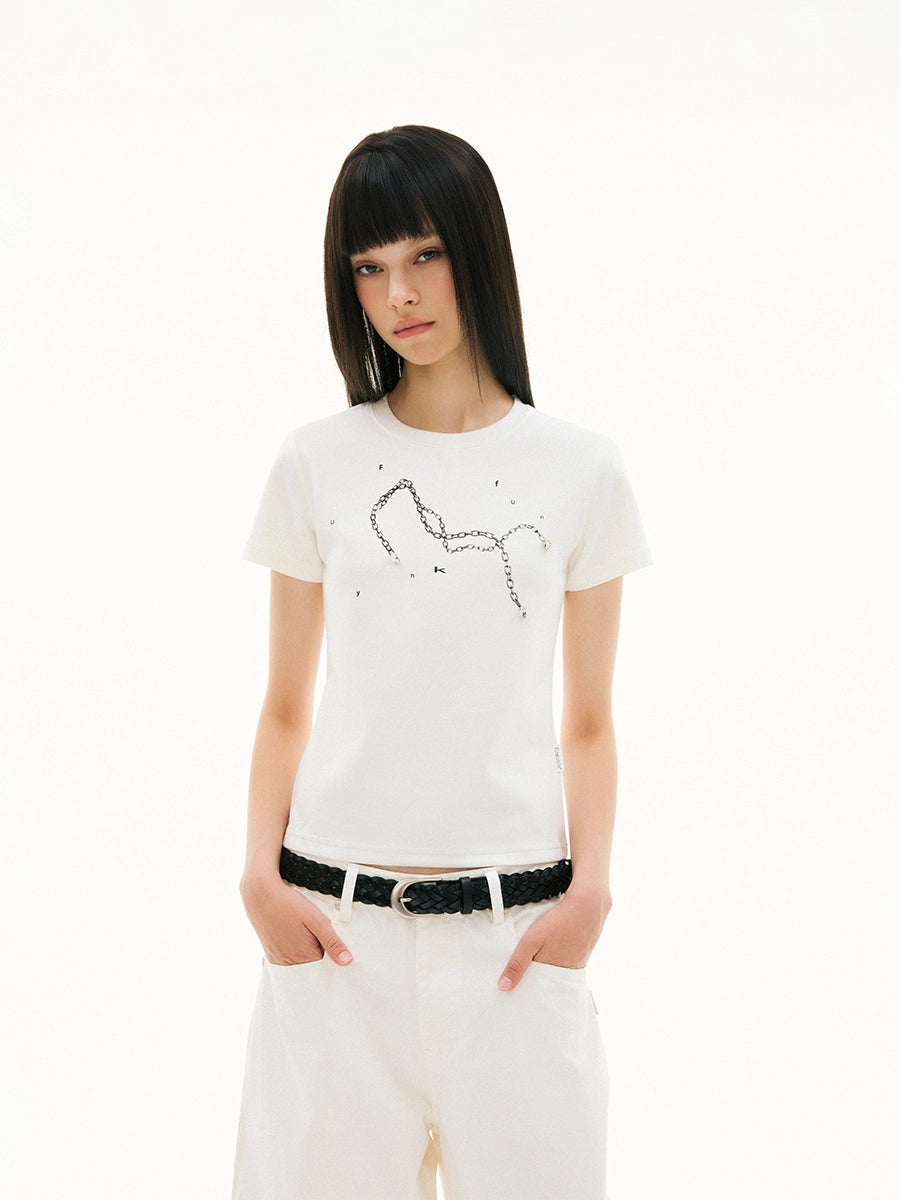 FUNKYFUN Chain Printed Tee
