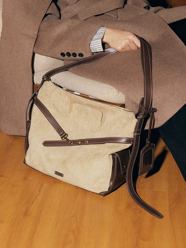 KREATE Frosted Suede Shoulder Messenger Bag