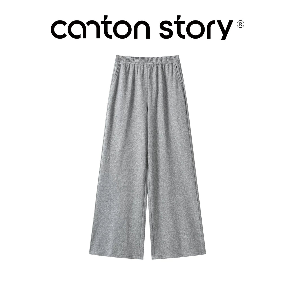 Cantonstory White U-Neck Fitted Long-Sleeve Tee