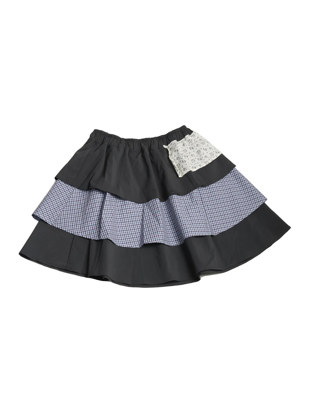 Two days off lab Low-Waist A-Line Tiered Plaid Mini Skirt