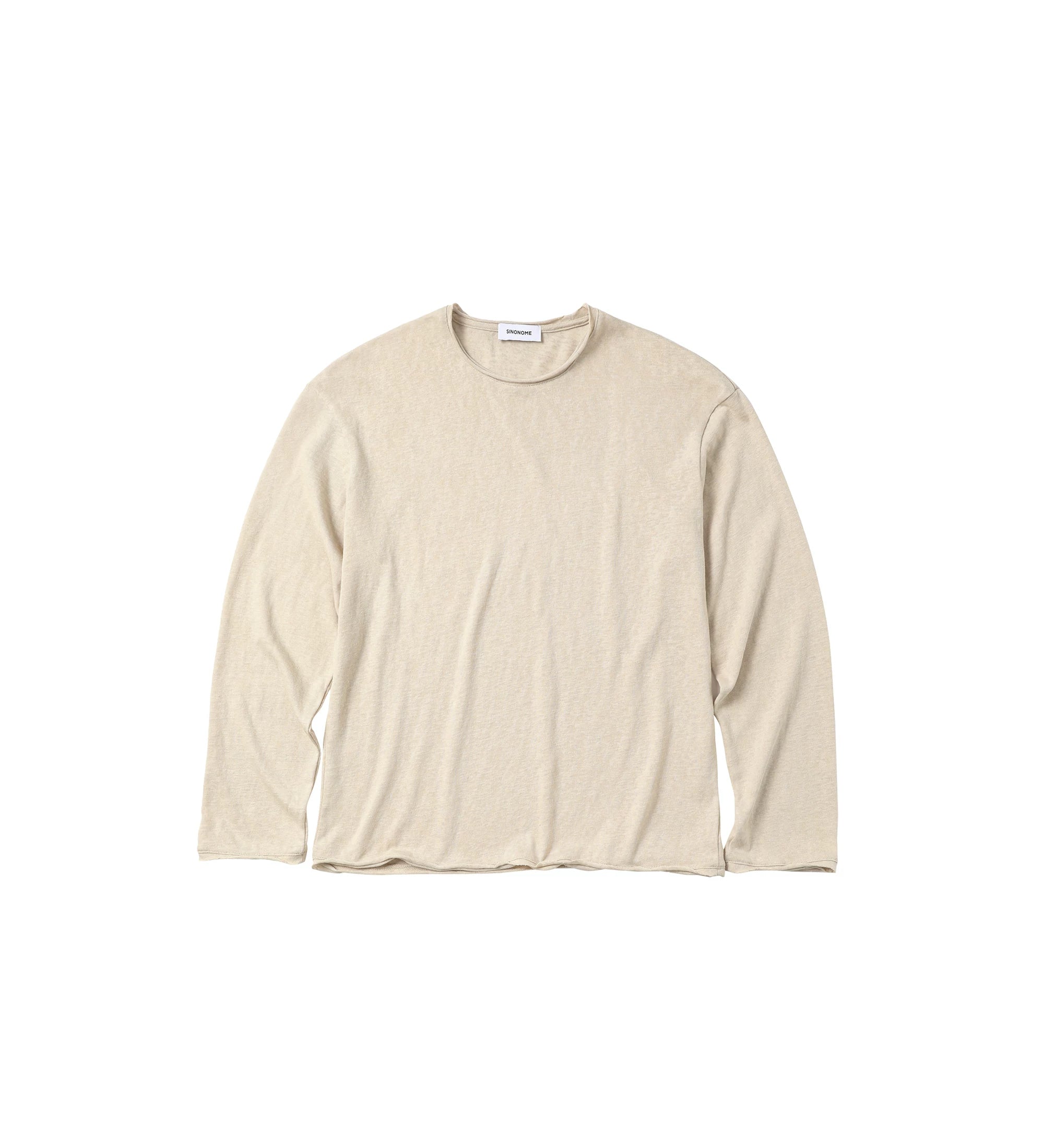 SINONOME Linen-Blend UPF + Relaxed Long-Sleeve Tee