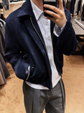 Stay the Night Fleece Striped Front Shoulder Zip Jacket