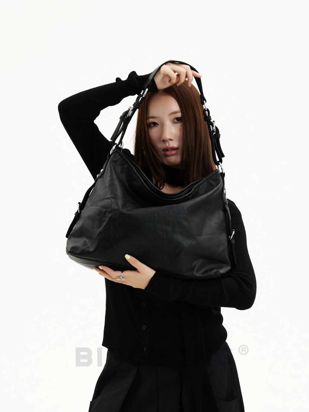 BINGBONG Pleated Commuter Shoulder Bag