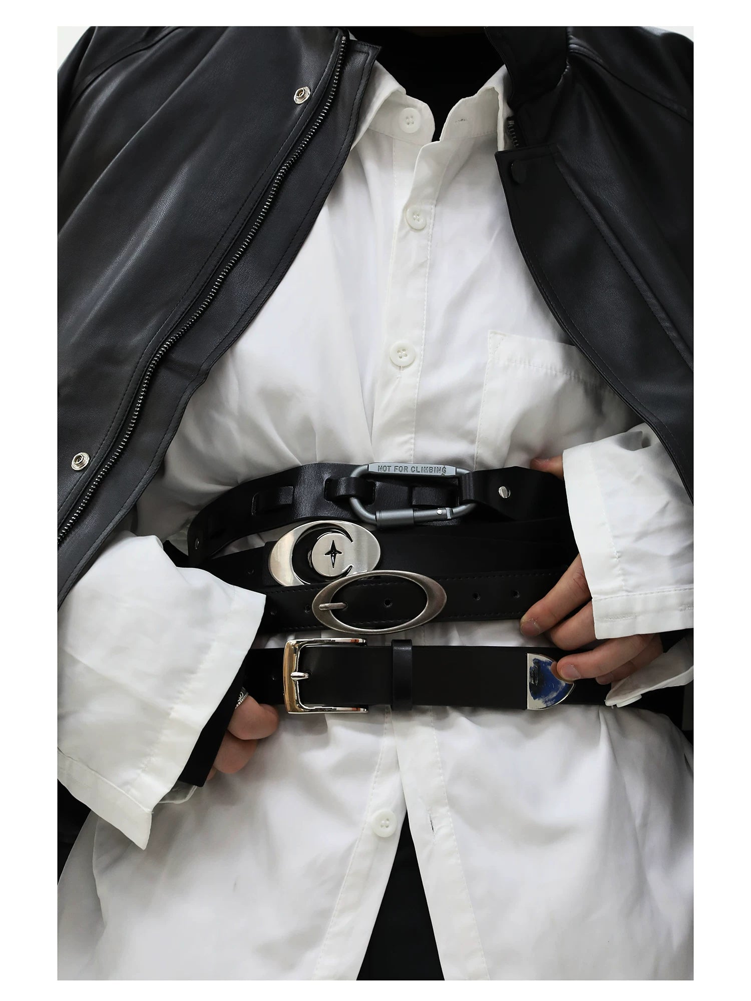 HANQIAORJI Vintage Moon Metal Buckle Belt