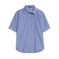 Unvesno Blue-White Plaid 400g Relaxed Shirt