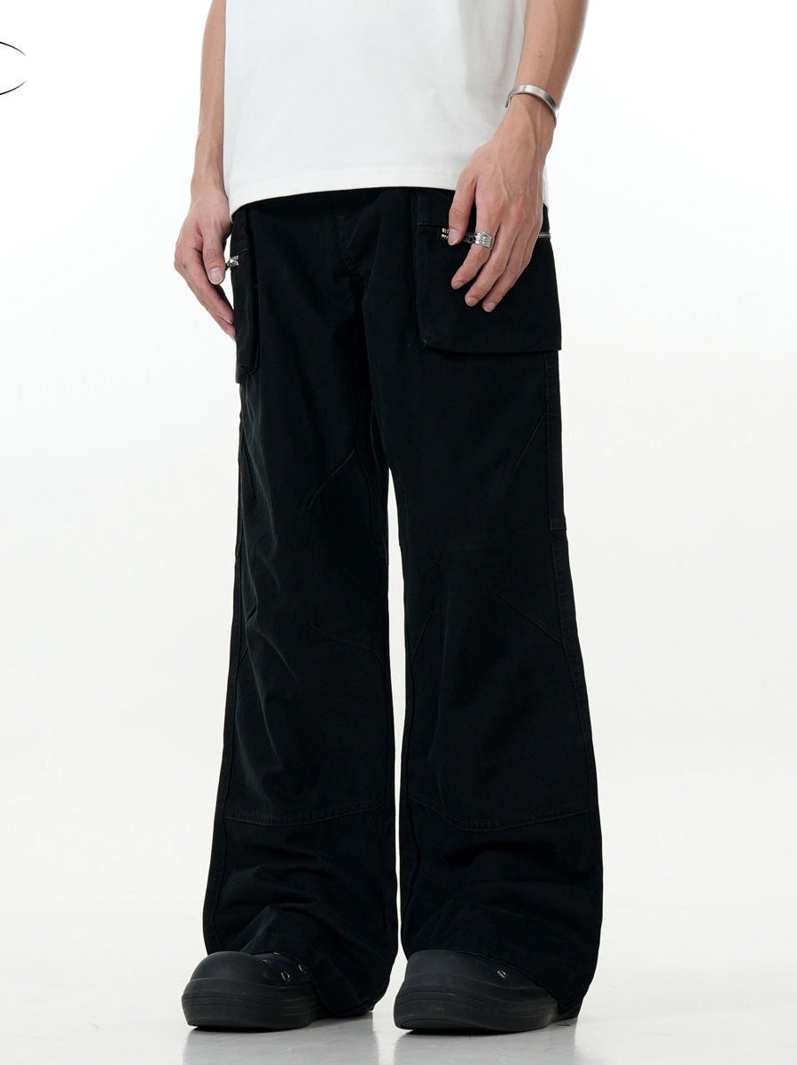11KN Micro-pull Tooling Retro Straight Casual Pants