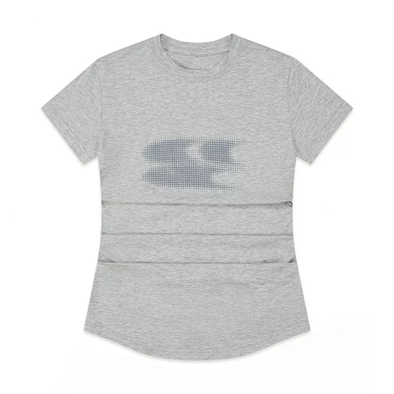 Crying Center Three-Color Gradient Cool-Touch Fitted Tee