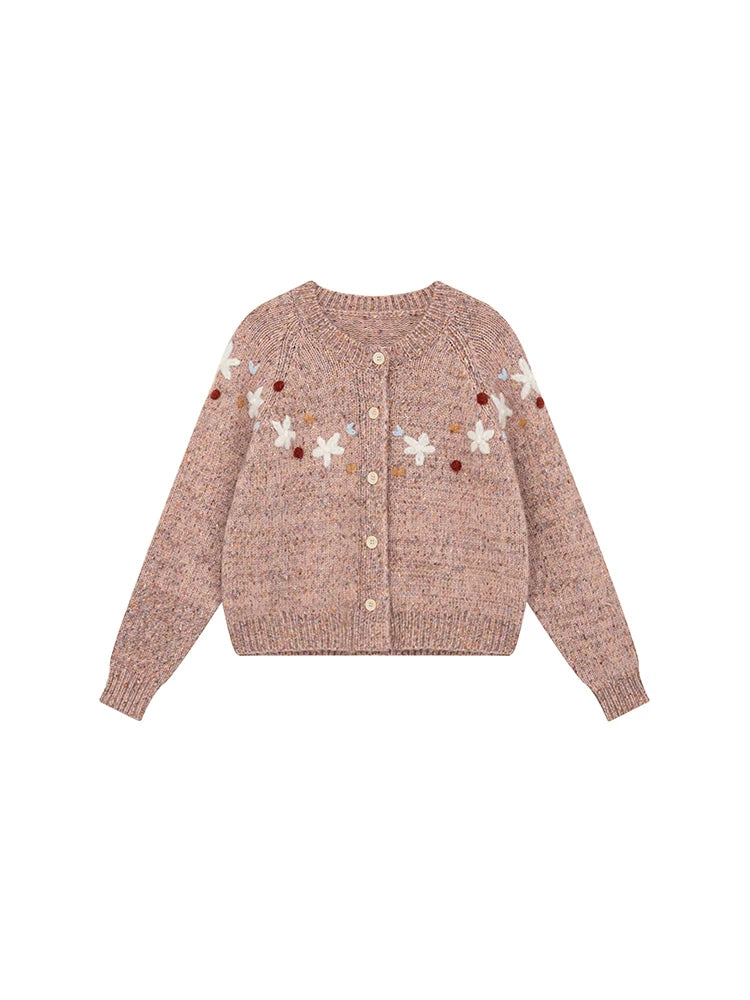 KANO Handmade Crochet Floral Cardigan