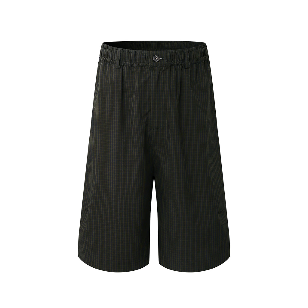 DIMC Lightweight Cotton Vertical Stripe Knee-Length Shorts