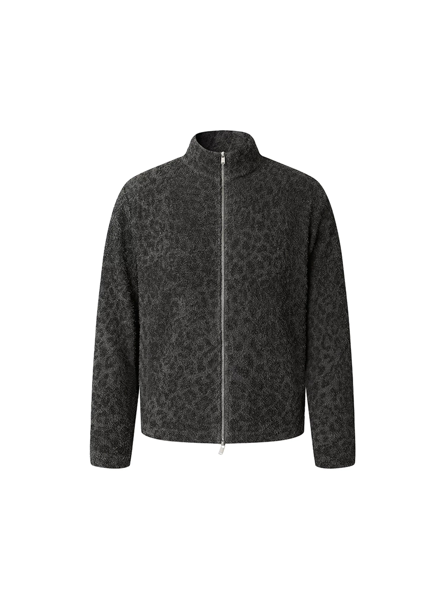 DIMC Leopard Print Double Pull-head Knitted Versatile Jacket
