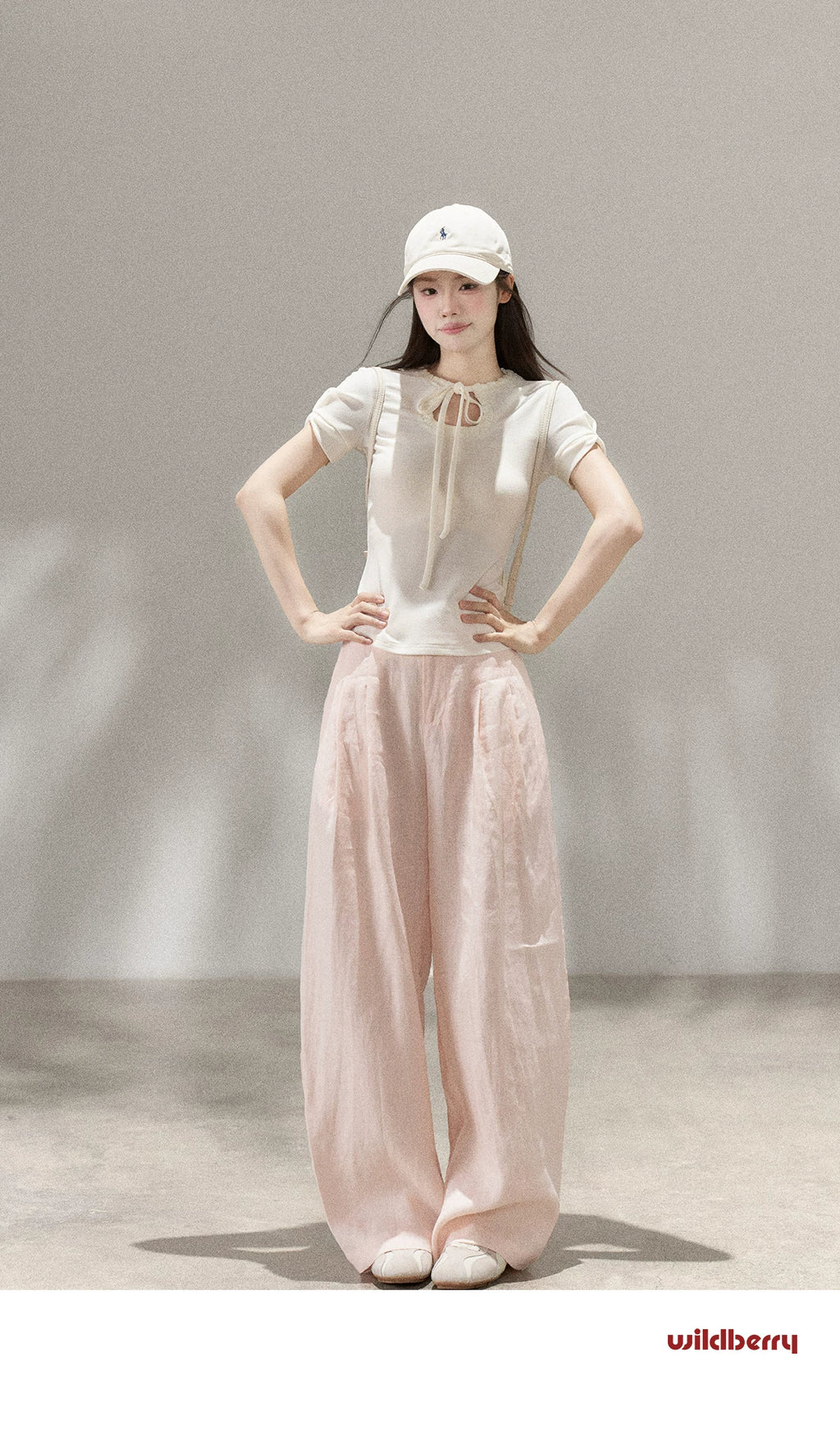 Wildberry Versatile High Waist Wide Leg Casual Pants