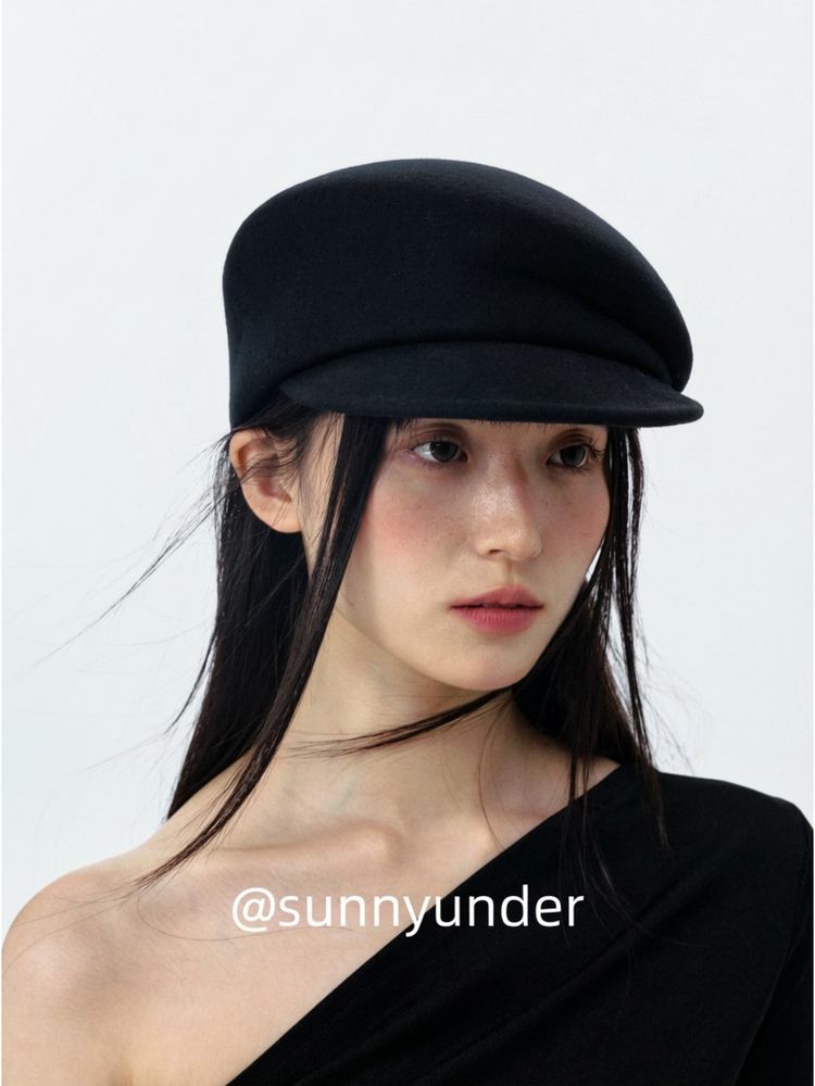 Sunnyunder Vintage Fashion Felt Cap
