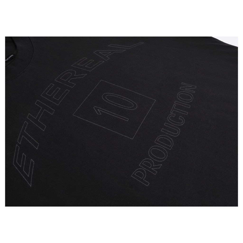 ETHEREAL PRODUCTION Deep Gray Cotton Breathable Wide-Fit Tee