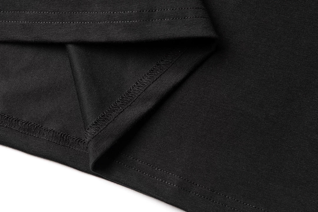 NO LOGO Small Neckline Short and Wide Casual Tee