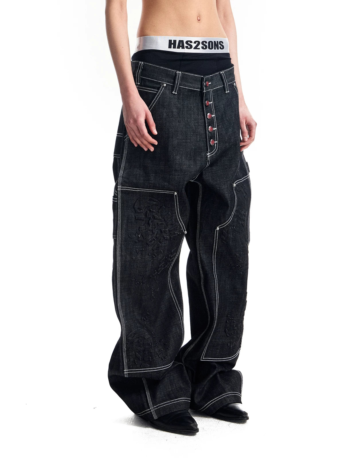 HAS2SONS 25FW Double-Knee Straight Leg Carpenter Jeans