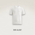 SEE ALSO Striped Jacquard Breathable Crew Neck Tee