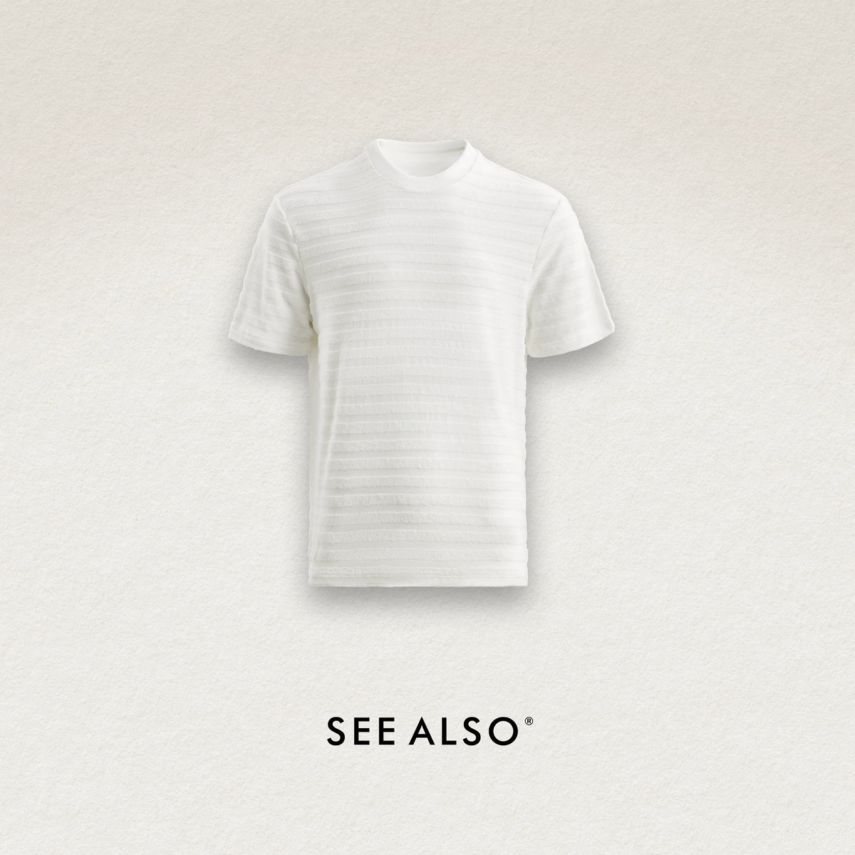 SEE ALSO Striped Jacquard Breathable Crew Neck Tee