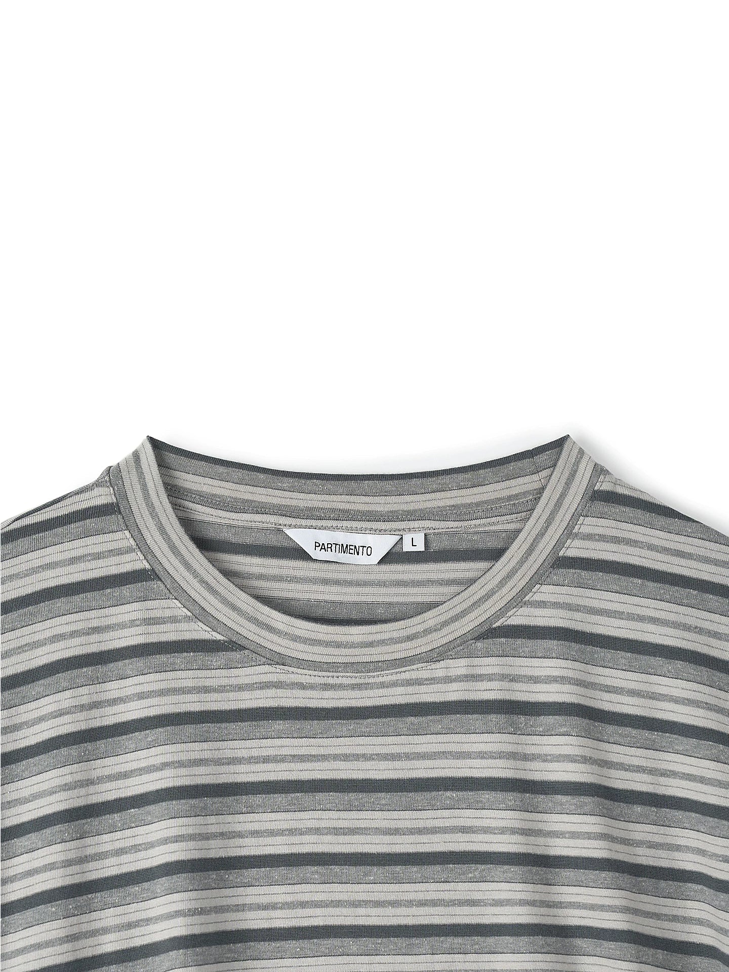 PARTIMENTO Retro Multi-Stripe 180g Breathable Oversized Tee