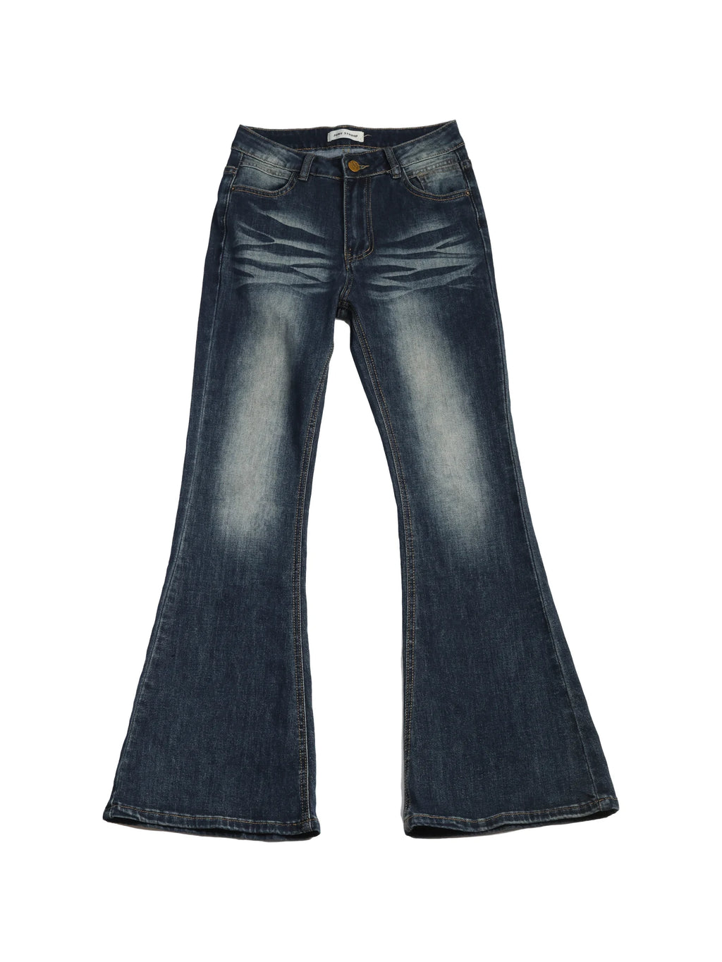 Two days off lab Washed Flare Low-Rise Jeans
