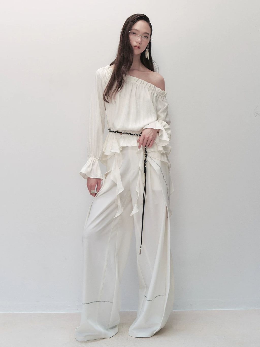 AnnoMundi Genesis Era Erosion Stitch Wide-Leg Pants