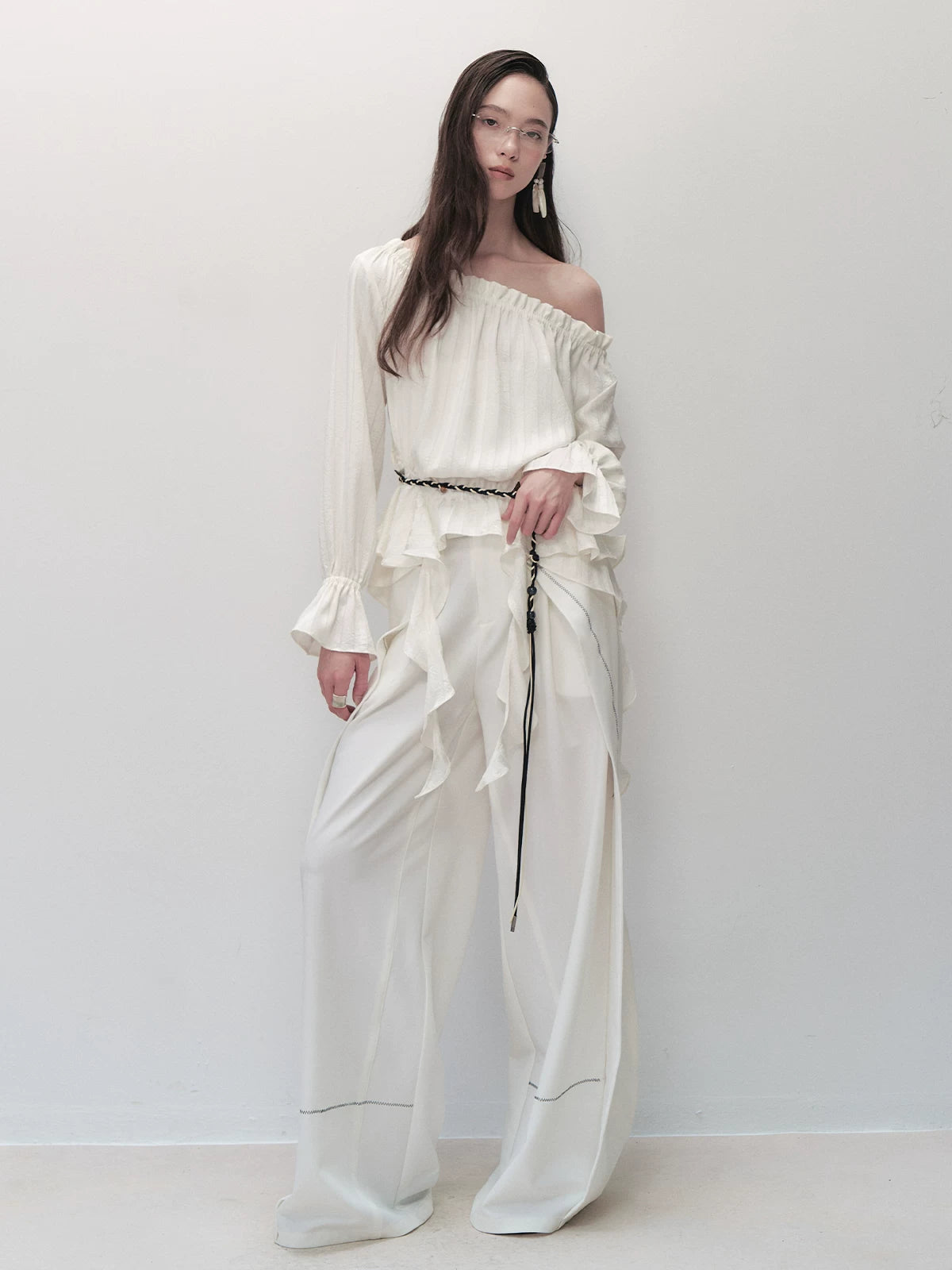 AnnoMundi Genesis Era Erosion Stitch Wide-Leg Pants