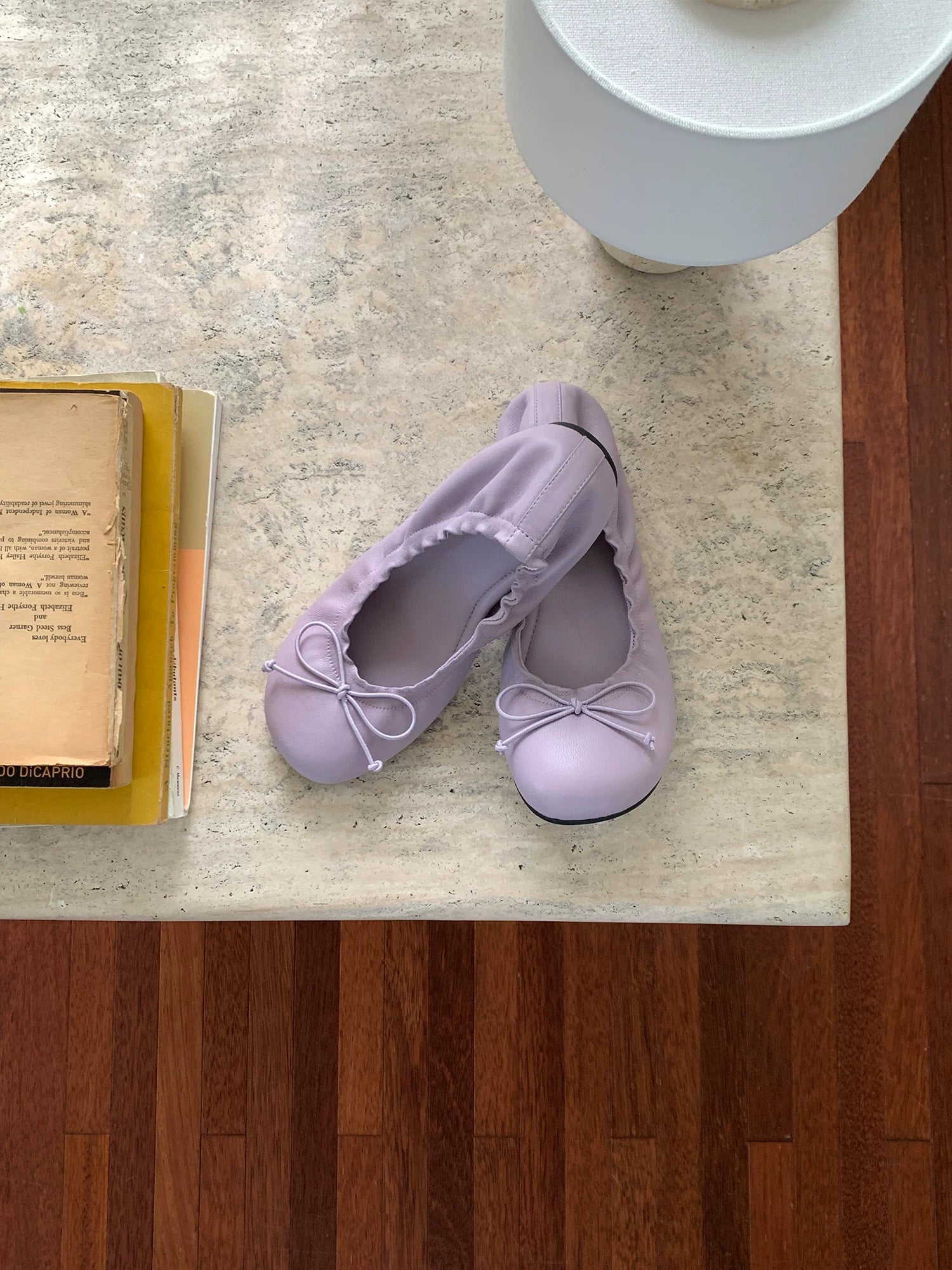 MILOOEY Leather Bow Ballet Flat