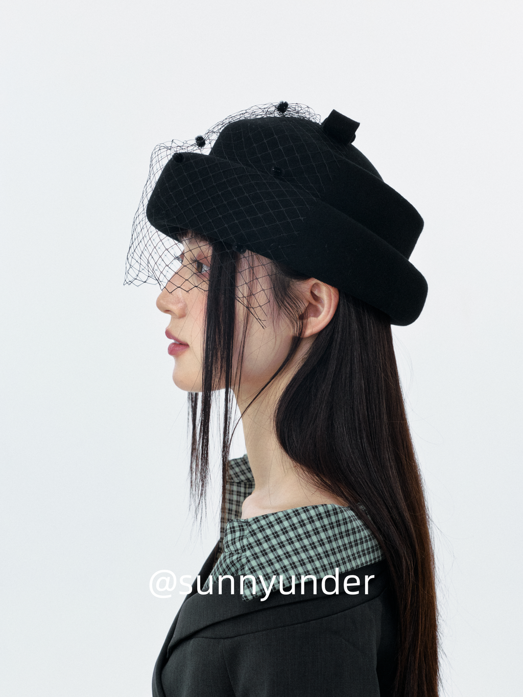 Sunnyunder Mesh Yarn Versatile Woolen Woolen Pot Hat