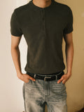 TERRAINCOGNITA Henry Collar Woolen Skin-friendly Tee