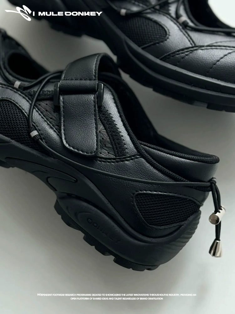 Donkey Hollow Velcro Versatile Shoes