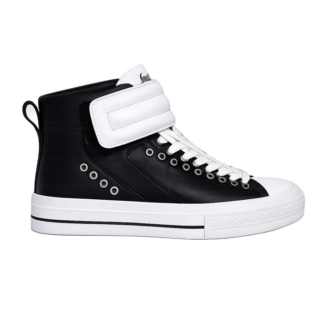 PAIKI Leather High-Top Lace-Up Platform Sneaker