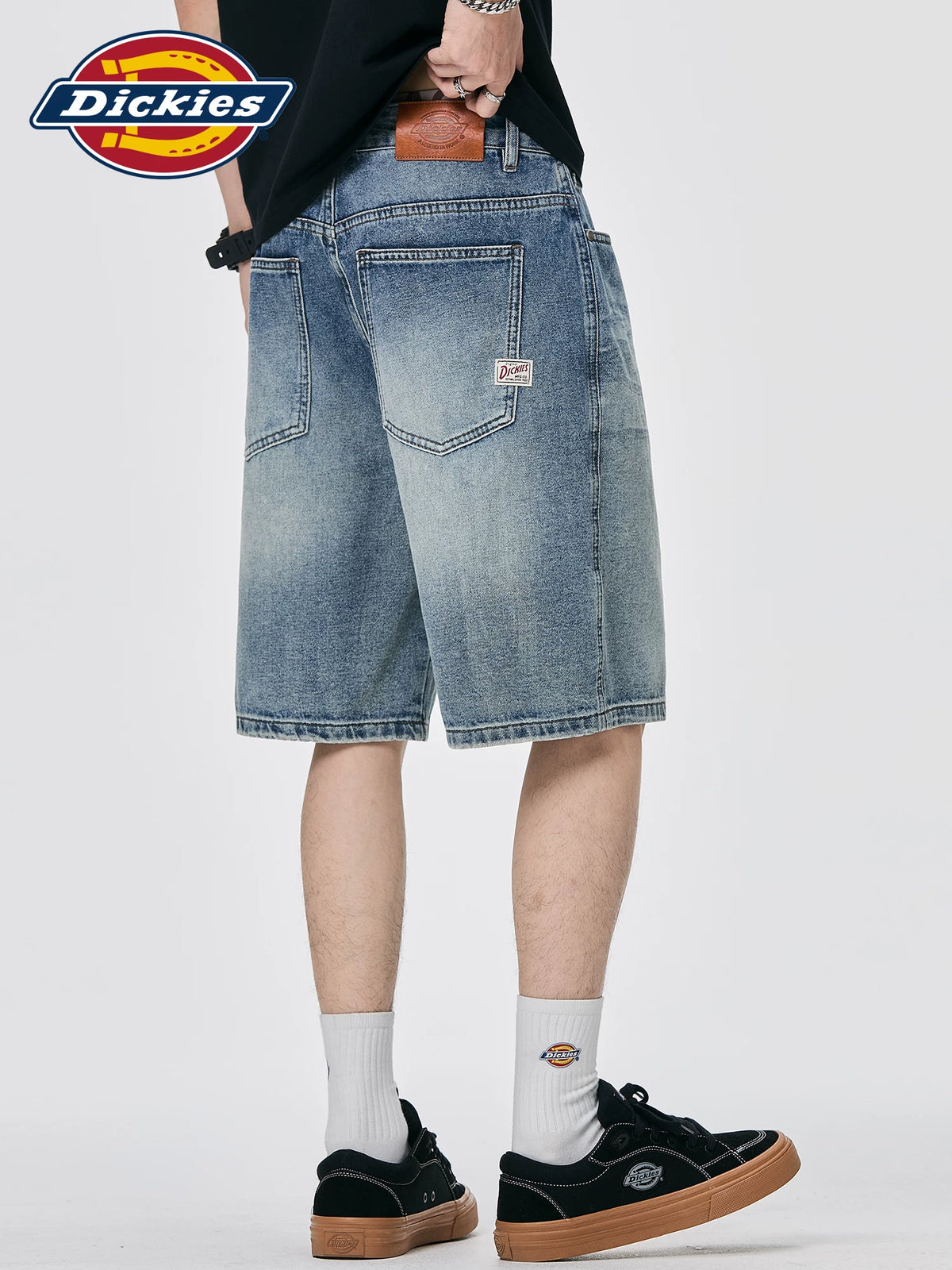 Dickies Washed Straight-Leg Denim Shorts