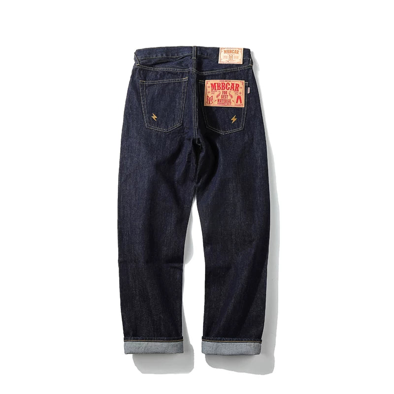 Mbbcar 14OZ Selvedge Embroidery Slim Fit Jeans
