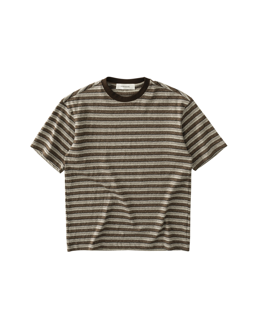 NONRADICAL Striped Breathable Linen Regular Fit Tee