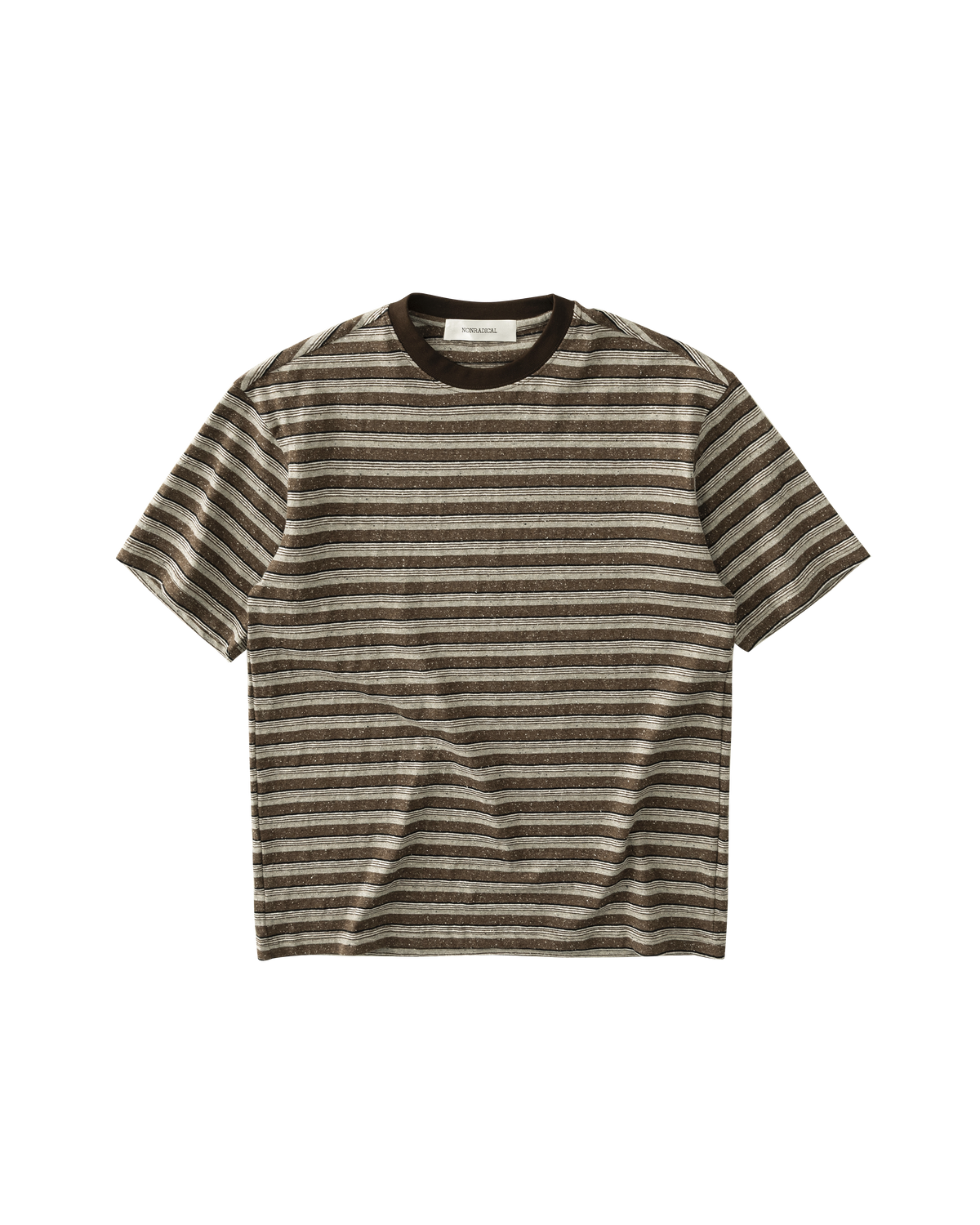 NONRADICAL Striped Breathable Linen Regular Fit Tee