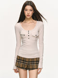 Anna Aneae Polished Slim Short Long Sleeves
