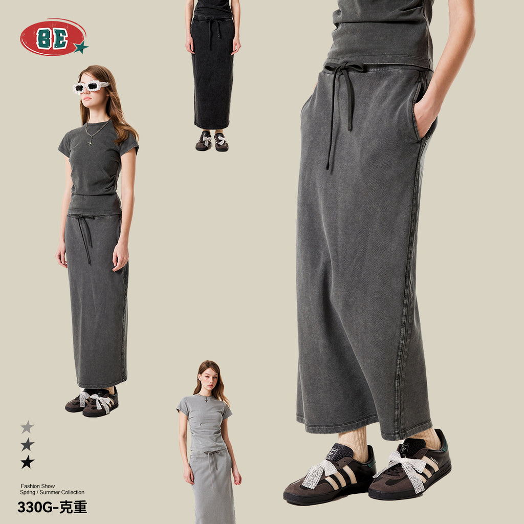 BE Women's High Waist Straight Slim Skirt