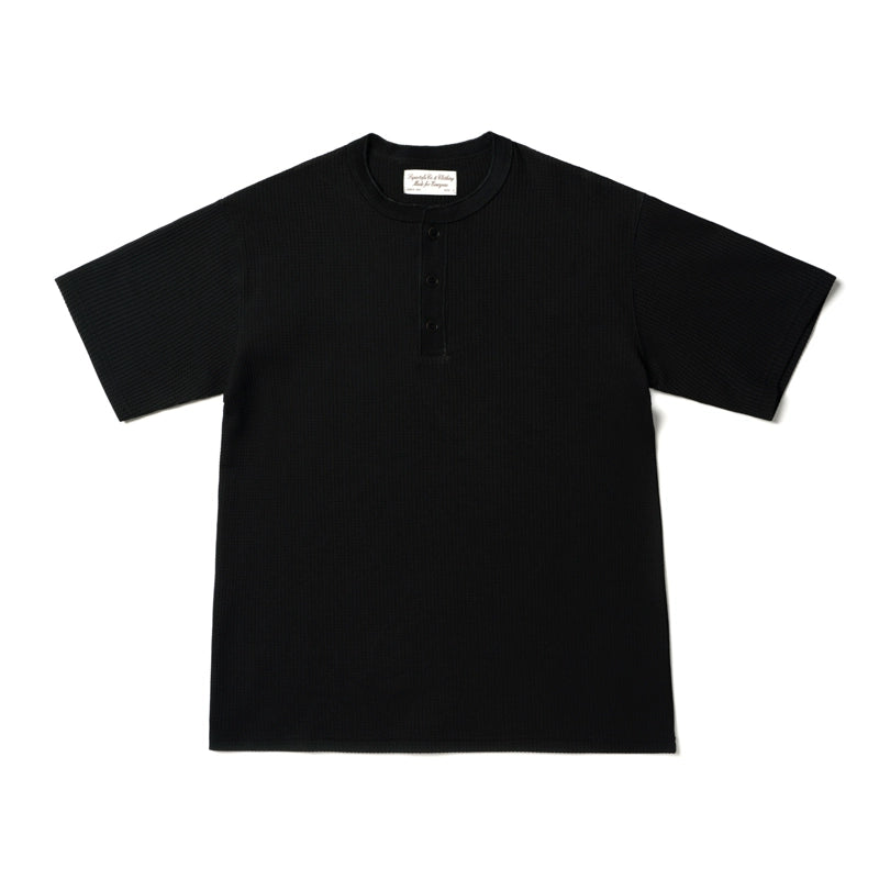 SUPERTOFU Old Button Henry Collar Tee