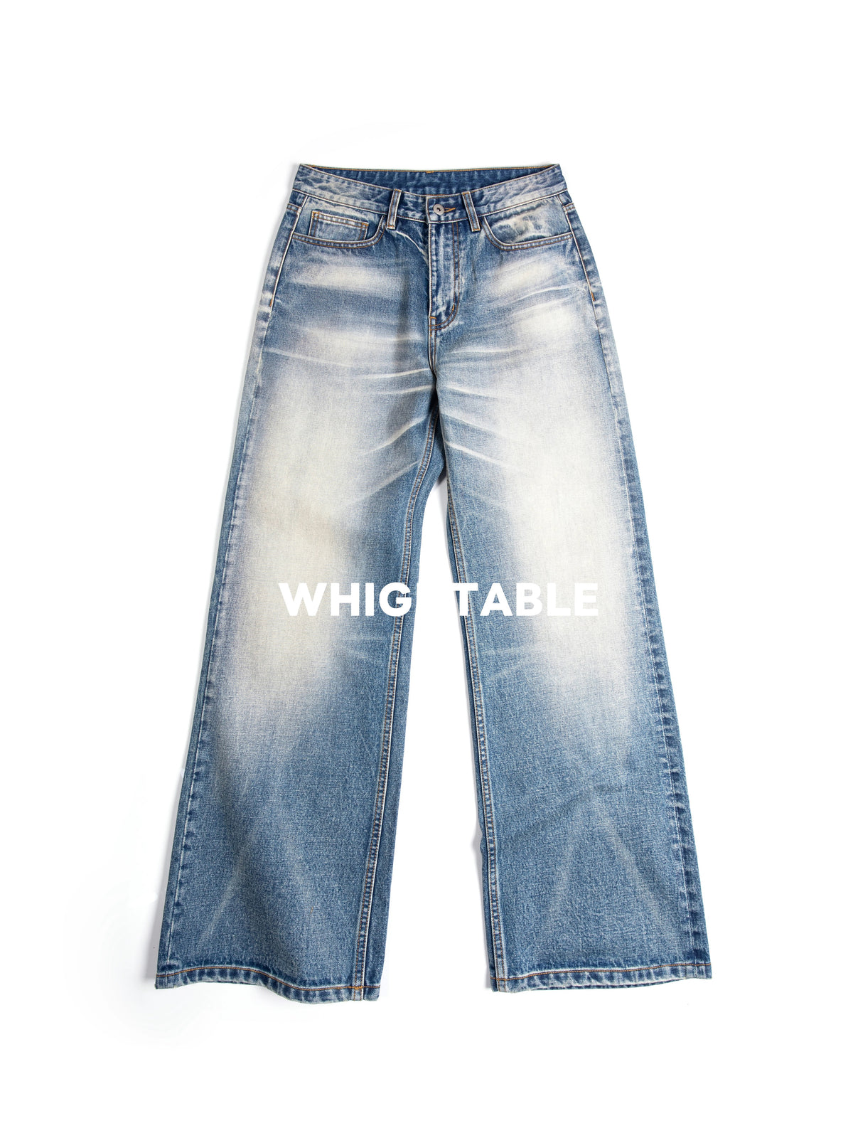 HIGH TABLE 1.0A Straight-Leg Mid-Rise Jeans