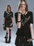 WearAndtear Letter Print Slim Casual Tee