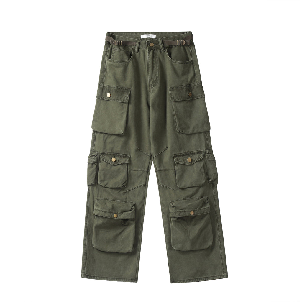 11KN Multi-Pocket Straight Cargo Pants