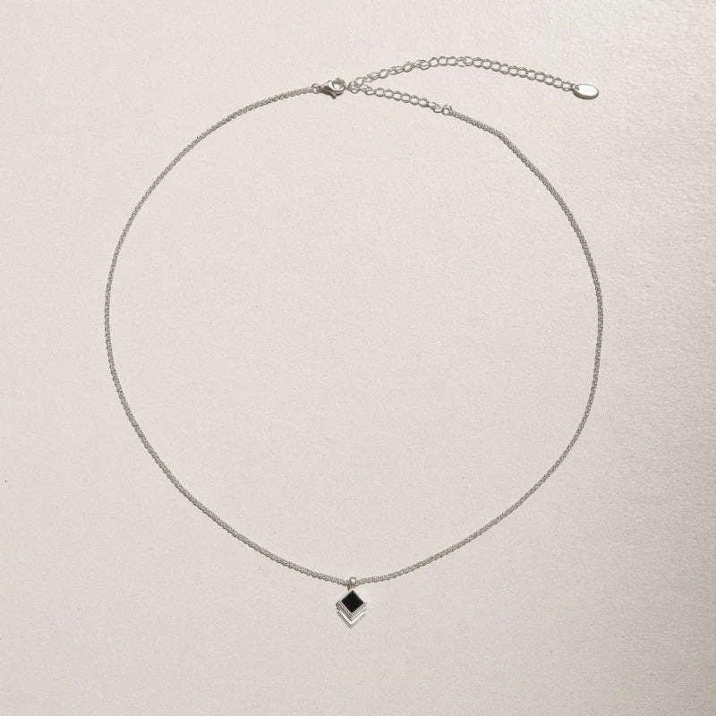 MEZZEM Black Onyx Pearl Pendant Necklace