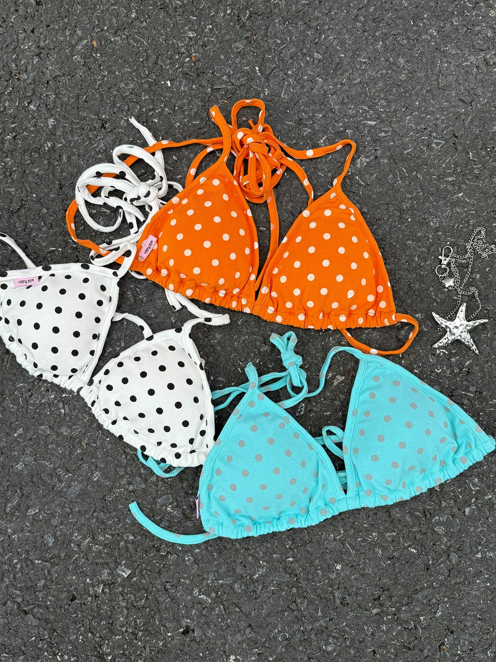Kasugano TOO Polka-Dot Tie-Strap Camisole
