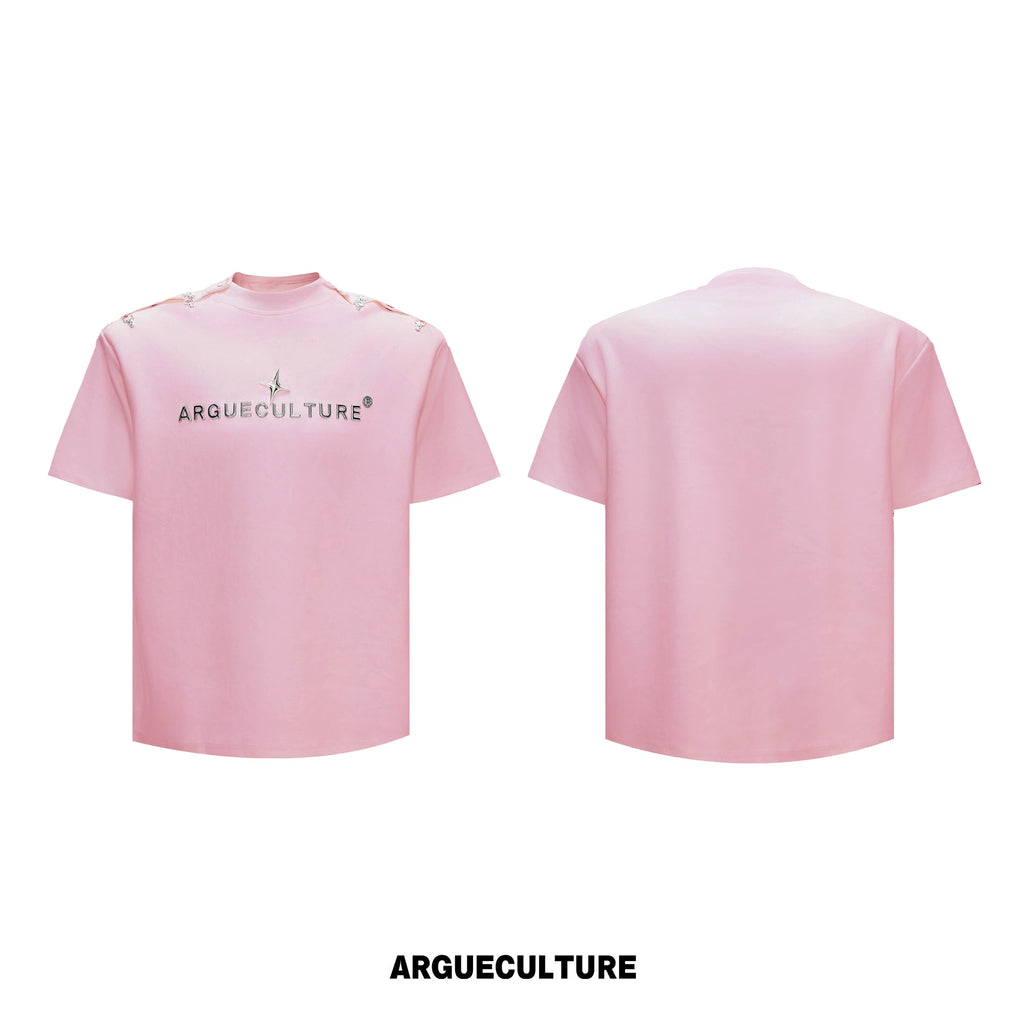 ArguE CulturE Metal Plane Buckle 3D Wrinkle-Resistant Oversized Tee